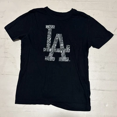 Мужская футболка с коротким рукавом New Era LA Dodgers Bandana Print LA черная S - Изображение 1 из 4