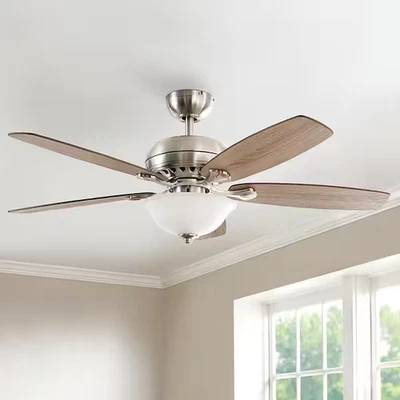 Hampton Bay Southwind II 52 in LED Indoor Brushed Nickel Ceiling Fan - Image 1 of 4