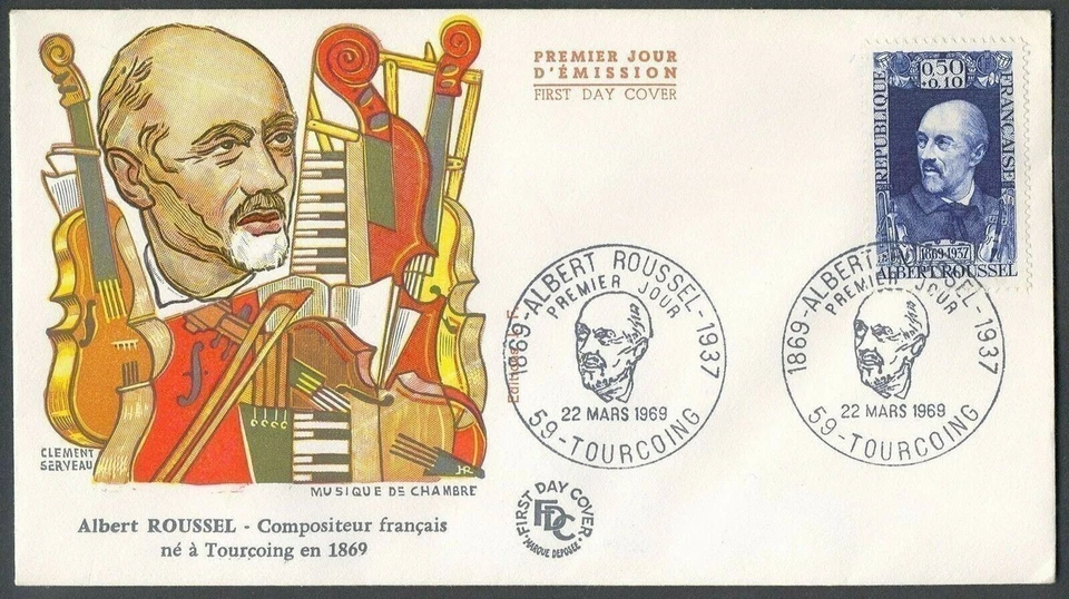 France 1969, Music, Albert Roussel, composer, FDC - Image 1 of 1
