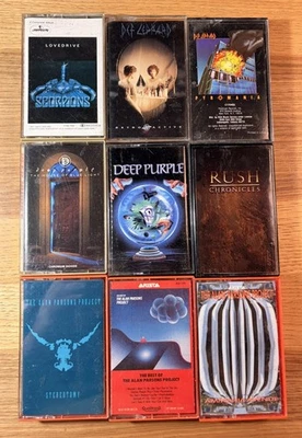 Rock Lot Cassette (9) Deep Purple, Alan Parsons Project, Def Lepard, Rush, Scorp - Image 1 of 4