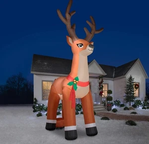 20 FT Colossal Reindeer Christmas Inflatable Outdoor Decoration LED Lighted ... - Picture 1 of 4