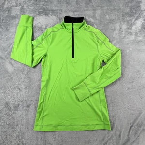 Pullover Lululemon Para Hombre Pequeño Verde Neón Media Cremallera Prenda para el torso para Correr Gimnasio - Imagen 1 de 19
