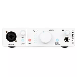 Arturia MiniFuse 1 1-In/2-Out USB-C Audio Interface w/ 1x XLR Combo Input, White - Picture 1 of 3