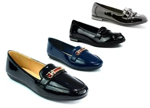 Kleinkinder Mädchen Dolly Ballerinas schwarz Schuhe Kind Slipper Freizeit flach Schule Größe 11-2,5 - Bild 1 von 8