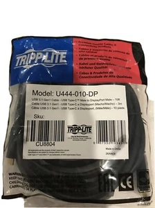 Tripp Lite 4K Adapter cable-10ft USB Type C Male to DisplayPort Male U444-010-DP - Picture 1 of 1