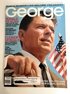Vintage George Magazine Cover Ronald Reagan Life in Pics Feburary 1999 - Picture 1 of 6