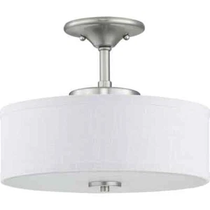Progress Lighting Inspire Brushed Nickel Integrated LED Semi-Flush Mount - Picture 1 of 13