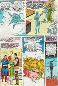 SUPERMAN 374 HANDKOLORIERTE COMIC PRODUKTIONSKUNST ADRIENNE ROY CURT SCHWAN PG 9 - Bild 1 von 3