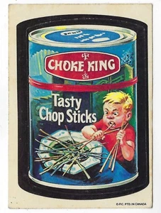 1973 OPC Canada Wacky Packages 3a serie 3 CHOKE KING retro bianco vg+ o/c - Foto 1 di 2