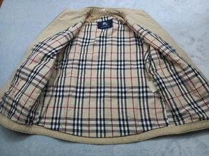 Burberry LONDON Coat 100% Cotton Jacket Nova Check Beige Lined Men's Size 42 / M - Picture 1 of 16