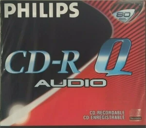 PHILIPS CD-R Q AUDIO Digital 80 min Blank CD-R Audio NEUF NEW NEU NUOVO - Afbeelding 1 van 2