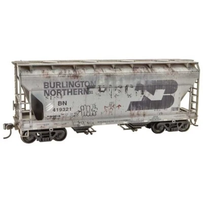 Micro Trains ~ HO Scale ~ Burlington Northern Ex Frisco Weathered Covered Hopper - Image 1 of 2