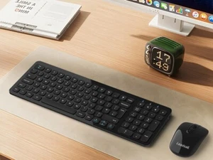 Funktastatur leise-schlank-Kombination (QWERTZ,Deutsches Tastatur und Maus-Set - Afbeelding 1 van 2