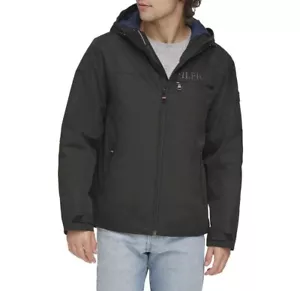 Giacca cappotto Tommy Hilfiger uomo XL performance full zip foderato nero nuovo con etichette $160 - Foto 1 di 8