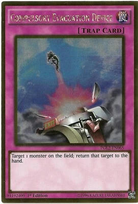 Compulsory Evacuation Device PGL2-EN065 Gold Rare Yu-Gi-Oh Card 1st Edition New - Image 1 of 3