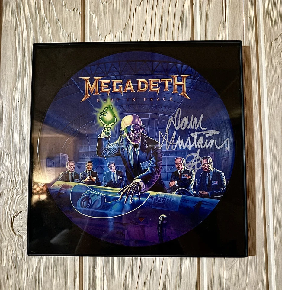 Megadeth - Rust In Peace Autographed Picture Disc Dave Mustaine  - Image 1 of 1