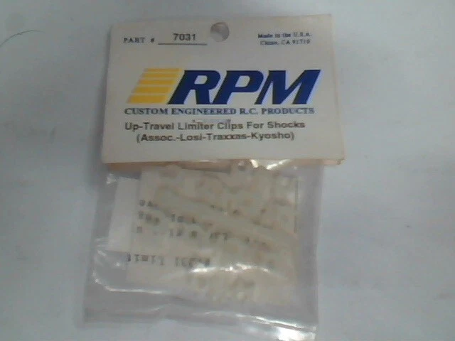 NEW Up  Travel Limiter Clips For Shocks Suit Ass/Losi/Trax/Kyo RPM  part #7031 - Image 1 of 1