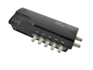 4 WAY SKY+ AERIAL AMPLIFIER TV Link Magic Eye IR Bypass signal booster Splitter - Picture 1 of 2