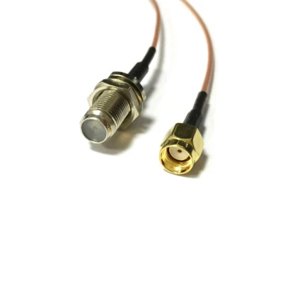 WIFI antenna adapter RP SMA male plug to F female RF coax cable RG178 15cm 6" - Image 1 of 4