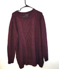 Lane Bryant Womens sz 18/20 cable knitted sweater long sleeve round neck