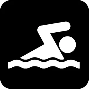 Swimming International Symbol Window Wall Vinyl Decal Sticker - Picture 1 of 5