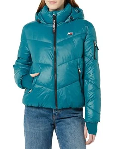 Precio de venta sugerido por el fabricante 129 USD Tommy Hilfiger para mujer manga larga con cremallera rompevientos coral XL - Imagen 1 de 2