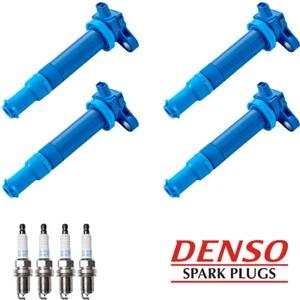 High Performance Ignition Coil & Denso Platinum Spark Plug For Kia Hyundai 1.6 - Picture 1 of 4