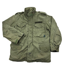 Army Military VTG Mens Medium Reg Distressed Green M65 Jacket Field Coat