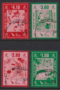 NEW ZEALAND 2022 YEAR OF THE TIGER SET OF 4 FINE USED - Picture 1 of 1