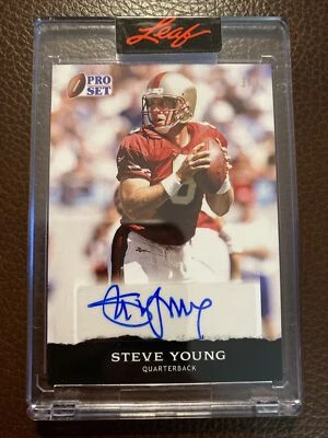 2022 Leaf Pro Set Multi Sport Steve Young Auto Autograph Black 1/1 Web Exclusive - Image 1 of 3