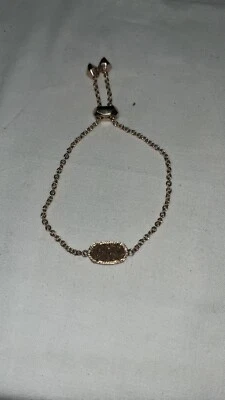 Kendra Scott Elaina Rose Gold Plated with Rose Good Drusy Stone Adjustable Brac. - Image 1 of 4