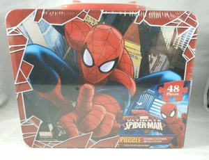 Lunchbox Marvel Ultimate Spiderman Sealed 48 Piece Puzzle Tin Box - Picture 1 of 4