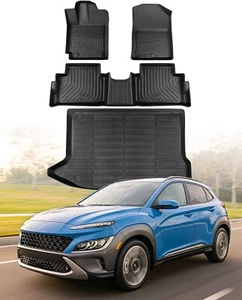 Hyundai Kona Floor Mats 2018-2023, (No for EV)All Weather Heavy Duty Waterproof - Bild 1 von 7