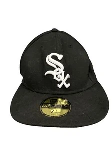 Gorra Chicago White Sox New Era 59 Fifty negra blanca Medias oficiales en el campo MLB - Imagen 1 de 17