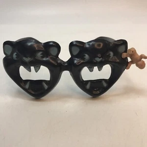 Vintage Kunststoff Halloween Brille schwarze Katze mit Baby FG USA Volkskunst - Bild 1 von 12