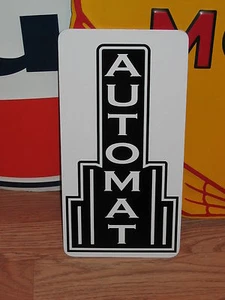 AUTOMAT Blechschild Restaurant Bar Lunch Theke 40er 50er Vintage Stil Art Deco - Bild 1 von 3