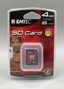 New SD CARD 4 GB EMTEC SDHC Class 4 Sealed - Picture 1 of 2