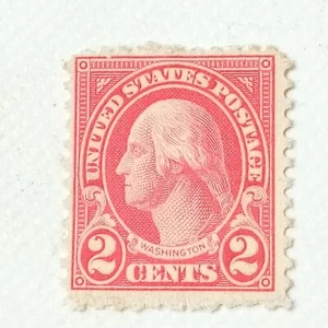 1922-1929 George Washington Two (2) Cent Stamp (Red) Rare Collectible Americana - Picture 1 of 2