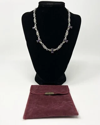 "Collar LAGOS Caviar Plata de Ley y Oro 18k Amatista 16"" Con Bolsa". 925 750 Foto 1 de 4