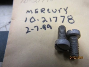 2 OEM NEW QUICKSILVER MERCURY SCREWS 10-21778 - Picture 1 of 1