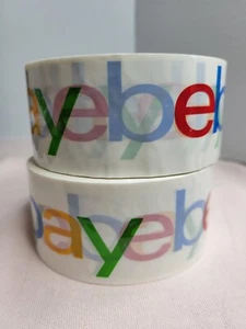 Cinta de envío de embalaje de marca eBay 2 rollos 2" x 75 yardas multicolor - Imagen 1 de 2