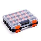 Double Side Tool Storage Box with Removable Plastic Partition, Hardware Box 