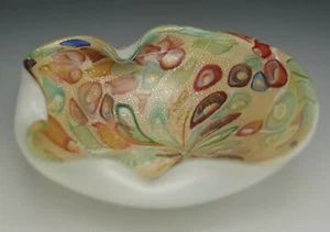  MURANO GLAS VINTAGE TUTTI FRUTTI UMMANTELTES GLAS GROSSE SCHALE - Bild 1 von 10