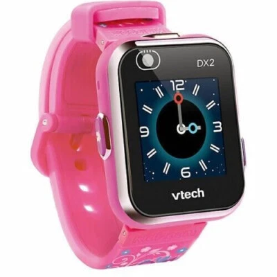 Vtech Kidizoom Smart Watch DX2, pinke Version mit Blumen/ Menü Französisch - Bild 1 von 2