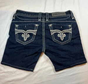 Rock Revival 32 Adele Boot Jeans Pantaloncini Ricamati Tasca 7" Western Donna Y2K - Foto 1 di 24