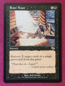 Magic The Gathering JUDGMENT RATS' FEAST black card MTG - Picture 1 of 2