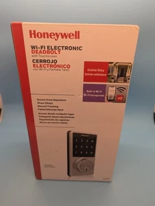 Cerraduras de puerta con pantalla táctil de cerrojo electrónico Honeywell níquel satinado - Imagen 1 de 4