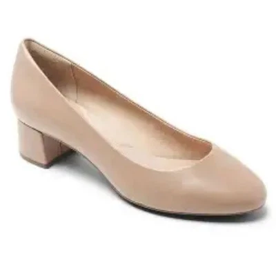 ROCKPORT SYDNEY TOTAL MOTION TRUTECH ZAPATOS DE SALÓN DE CUERO BEIGE NUDE 9,5 41 M NUEVOS Foto 1 de 4