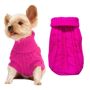 Dog Sweaters for Small Dogs, Pet Sweaters Classic Knitwear Winter Girl Boys D... - Picture 1 of 4