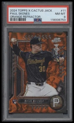 2024 Topps Cosmic Chrome X Cactus Jack Orange Refractor Paul Skenes #11 - Image 1 of 2